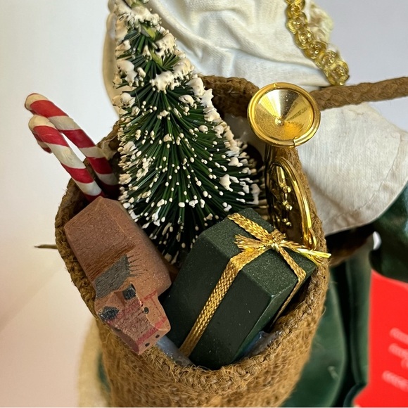 Clothtiques Possible Dreams 1988 Toy Sack Santa Green Robe 713042 Santa Figurine - Picture 10 of 16